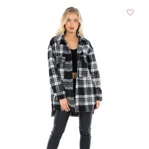 Sanctuary Black midi shacket